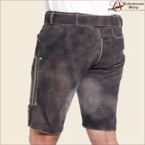 Vintage Bavarian Lederhosen in Rustic Black
