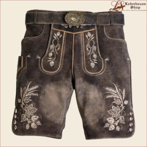 Vintage Bavarian Lederhosen in Rustic Black