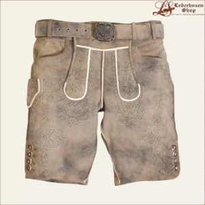 Vintage Gray Lederhosen for Men