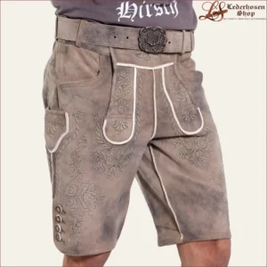 Vintage Gray Lederhosen for Men