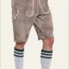 Vintage Gray Lederhosen for Men
