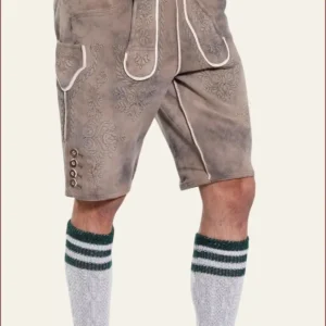 Vintage Gray Lederhosen for Men