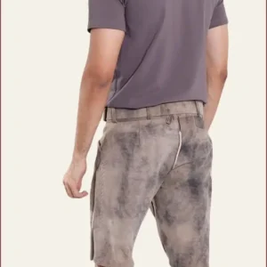 Vintage Gray Lederhosen for Men